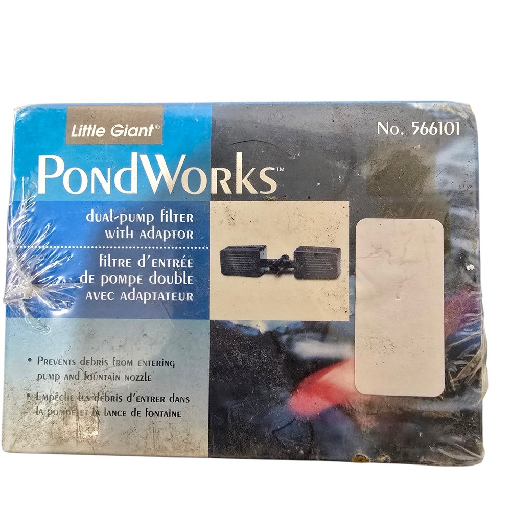 Little Giant PondWorks Dual-Pump Filter with Adaptor No 566101‎ New Sealed